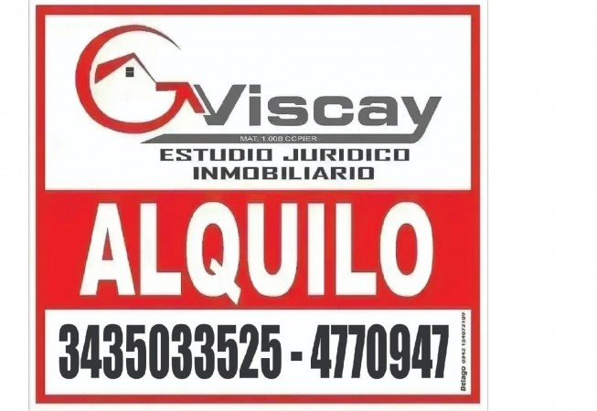 ALQUILO IMPECABLE CASA DE 1 DORMITORIO CON COCHERA Y FONDO EN ORO VERDE $80.000 + TASA MUNICIPAL 