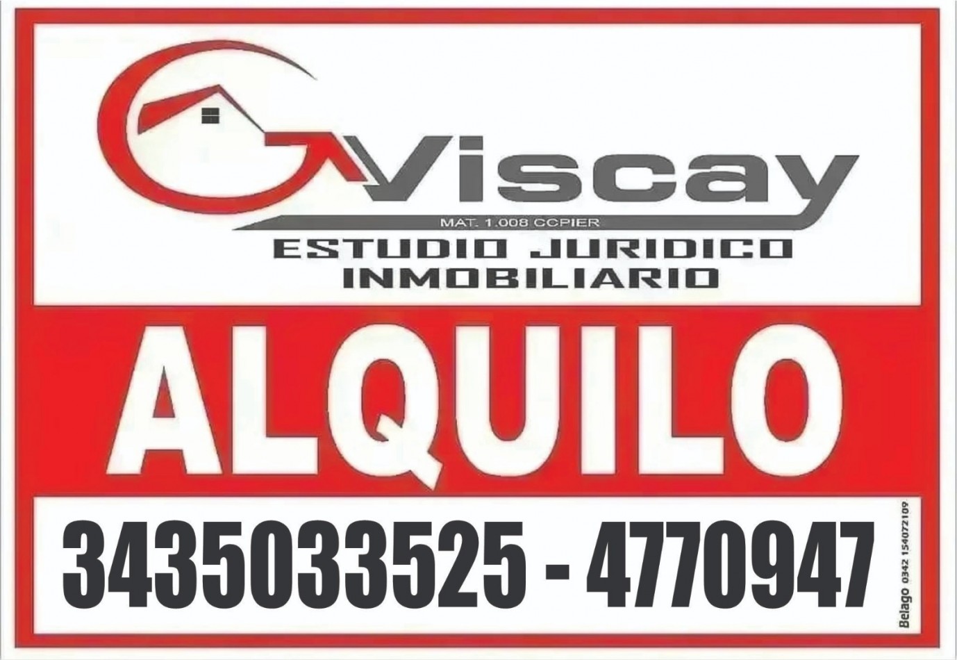 ALQUILO CASA ZONA CENTRO 2 DORMITORIOS, 2 BAÑOS $900.000 FINALES